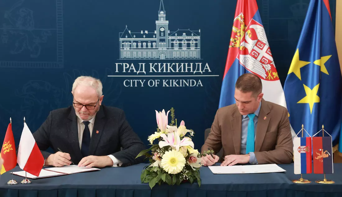 Burmistrzowie podpisują list intencyjny pomiędzy Jasłem a serbskim miastem Kikinda 